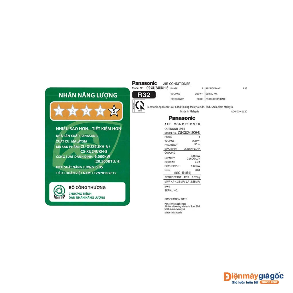 Điều hòa Panasonic 24.000BTU XU24ZKH-8 - thiết kế sang trọng, lọc không khí thông minh Điều hòa Panasonic 24.000BTU XU24ZKH-8 - thiết kế sang trọng, lọc không khí thông minh