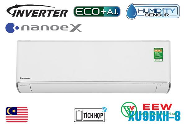 Điều hòa Panasonic 9000BTU 1 chiều inverter cao cấp XU9BKH-8
