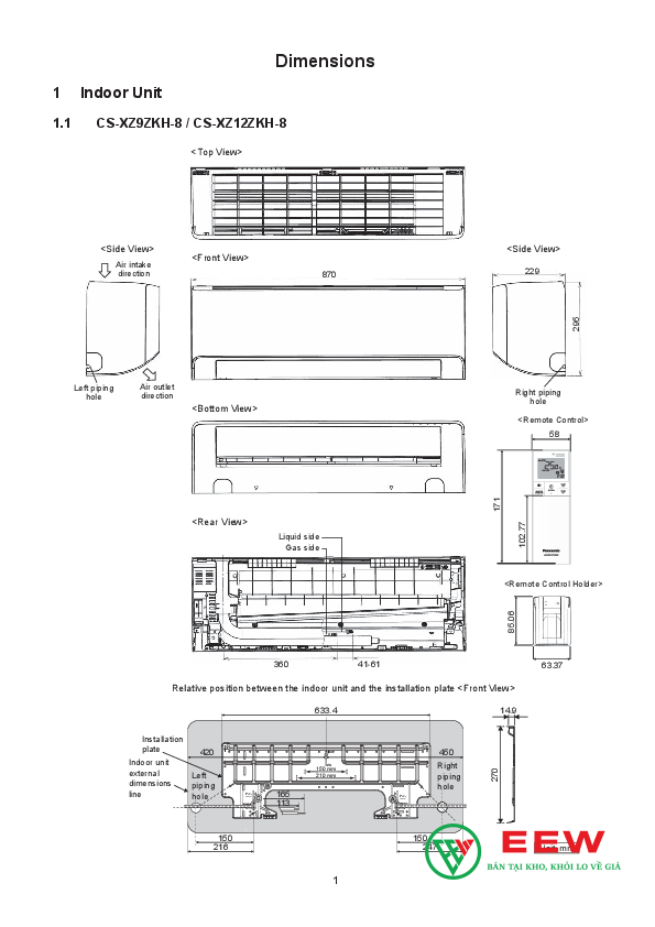 Điều hòa Panasonic 2 chiều inverter 24000BTU XZ24ZKH-8