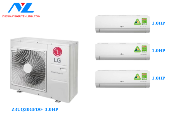 Điều hòa multi 1 nóng 3 lạnh LG 30000BTU Z3UQ30GFD0