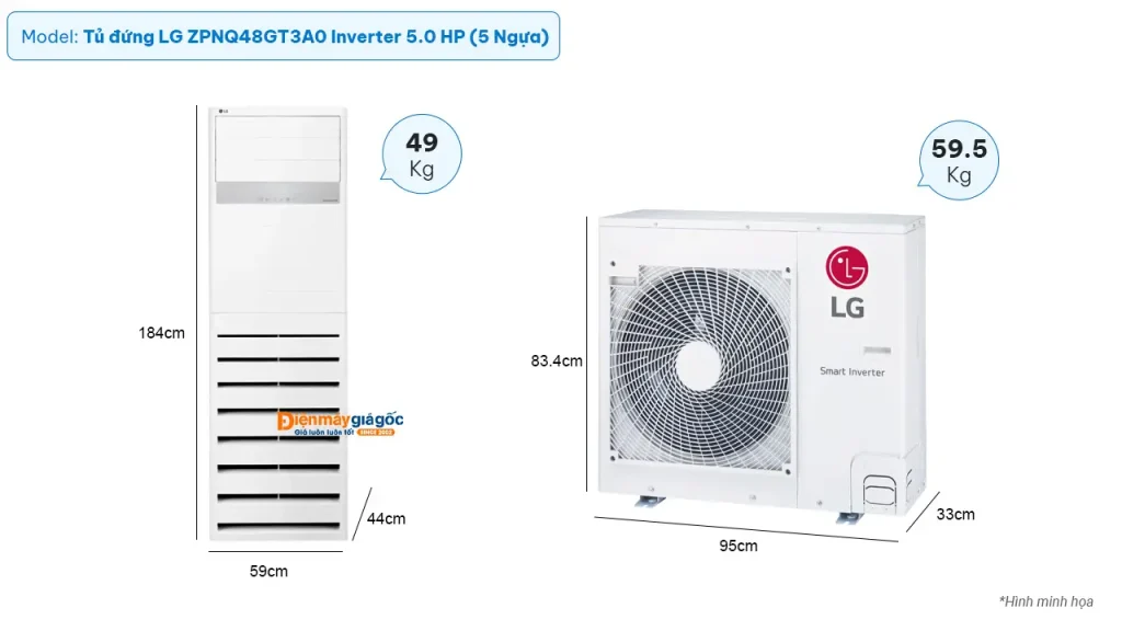 Điều hòa tủ đứng LG 48000BTU gas R32 ZPNQ48GT3A0 - giải nhiệt nhanh, tiết kiệm điện tối ưu cho gia đình bạn Điều hòa tủ đứng LG 48000BTU gas R32 ZPNQ48GT3A0 - giải nhiệt nhanh, tiết kiệm điện tối ưu cho gia đình bạn