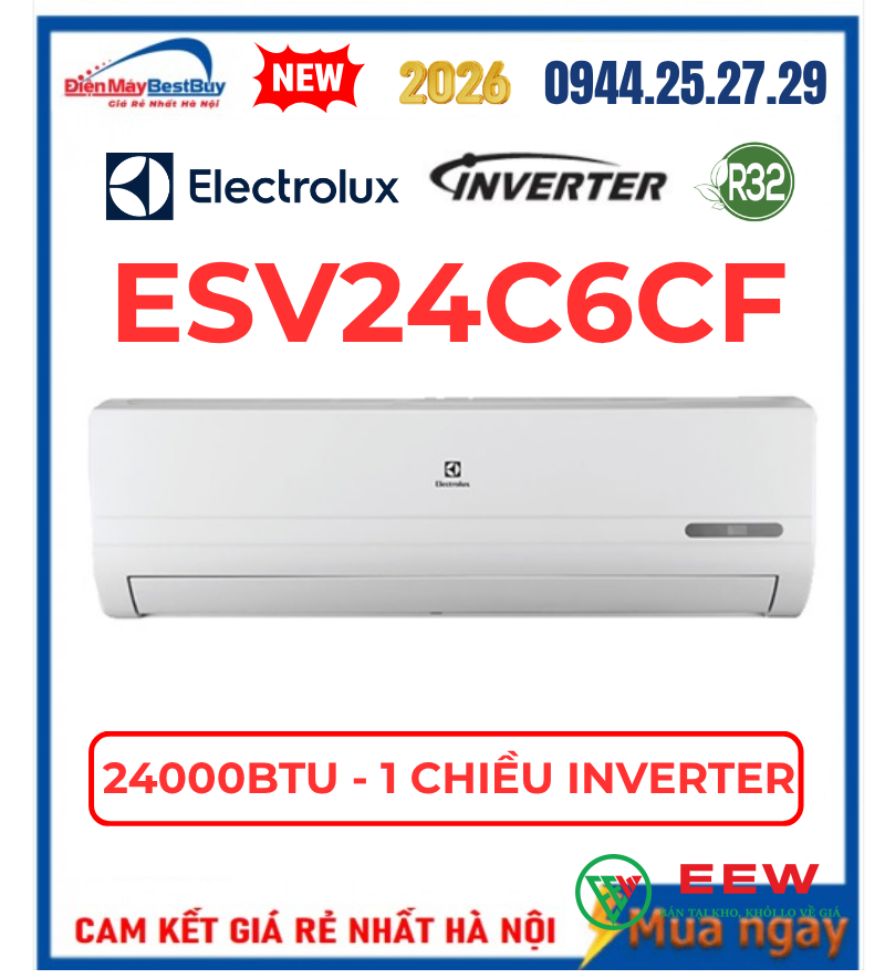 Điều Hoà Electrolux 24000BTU - thiết kế sang trọng, phù hợp mọi không gian nội thất Điều Hoà Electrolux 24000BTU - thiết kế sang trọng, phù hợp mọi không gian nội thất