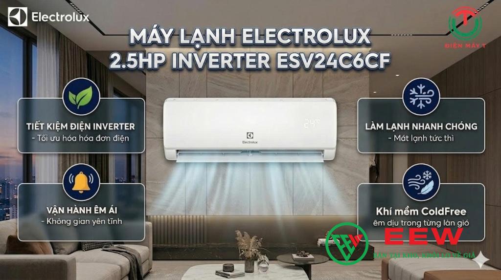 Điều Hoà Electrolux 24000BTU 1 Chiều - giải nhiệt hiệu quả, mùa hè không còn oi bức