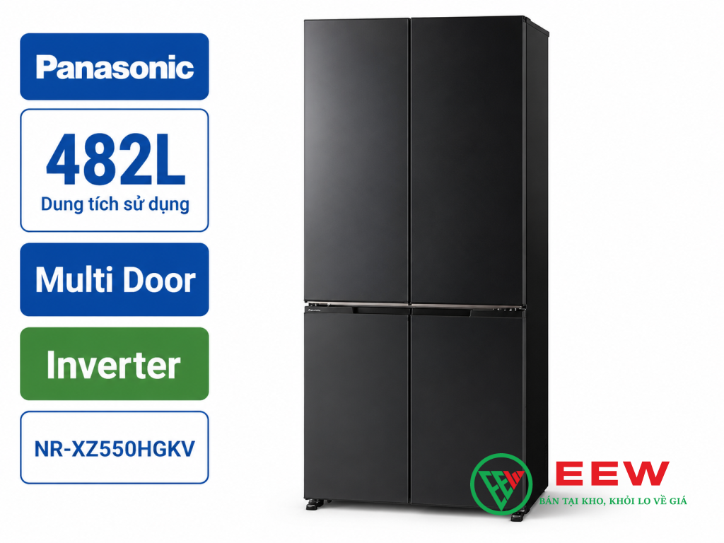 Tủ lạnh Panasonic NR-XZ550HGKV Inverter 482L - Công nghệ Inverter tiết kiệm điện tối ưu